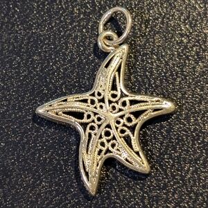 Silver Starfish Pendant Charm